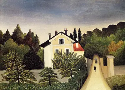 House on the Outskirts of Paris Henri Rousseau